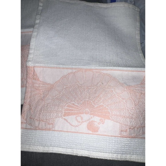 2 Le Jacquard Francais Peach Shell Border Renaissance Placemats Made France - Picture 4 of 5